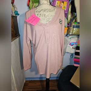 Her Universe Disney Henley Mickey And Minnie With A Heart Pink And Black Size 2x